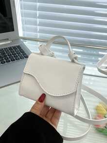 Mini Flap Square Bag - White - View 4