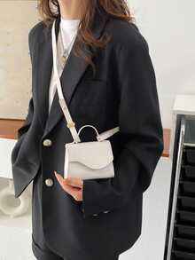 Mini Flap Square Bag - White - View 5