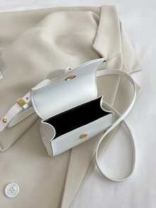 Mini Flap Square Bag - White - View 7