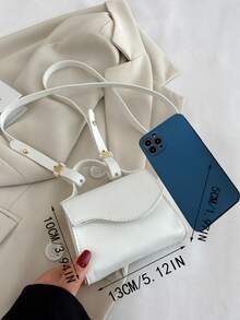 Mini Flap Square Bag - White - View 8