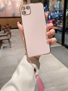 Plain Phone Case With Lanyard - Pink - View 3