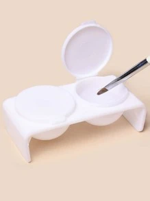 双碗指甲刷清洗杯（1个），美甲用品，美甲工具，美甲艺术工具，返校季，美甲，美甲贴片工具