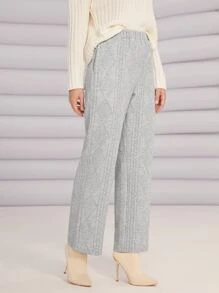 Mulvari Pantalones deportivos con bolsillo oblicuo tejido de canalé