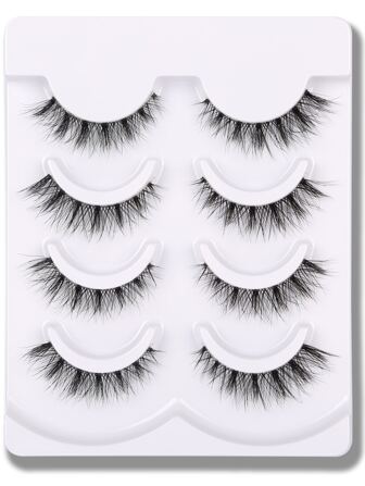 4 pares de pestañas postizas separadas