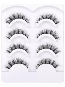 4对分离式假睫毛 - 黑色 - 查看 2