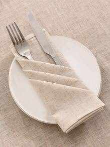 1pc Plain Cloth Napkin, Simple Plain Color Table Napkin For Dinner Table - Beige - View 2