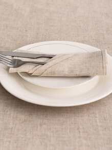 1pc Plain Cloth Napkin, Simple Plain Color Table Napkin For Dinner Table - Beige - View 5