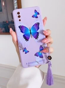 蝴蝶圖案手機殼帶掛繩相容於 iPhone15/15Plus/15Pro/15Promax