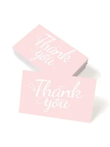 50pcs Letter Graphic Greeting Card - Multicolor - View 1