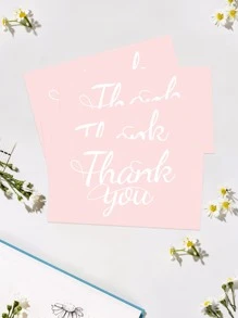 50pcs Letter Graphic Greeting Card - Multicolor - View 5