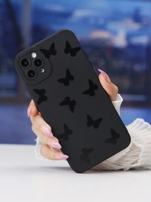 vỏ điện thoại in hình bướm - màu đen - Xem 3