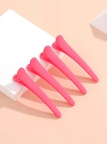 4 件哑光鳄鱼皮分区发夹，带定位功能，美发工具，美发产品及配件，适用于理发沙龙美容旅行必备品，返校，旅行度假必备品，女士发饰