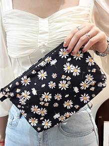 Túi đựng đồ trang điểm có dây kéo in hoa Hộp đựng đồ trang điểm Hộp đựng đồ trang điểm - Nhiều màu - Xem 3