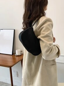 Bolso hobo minimalista - Negro - Ver 4