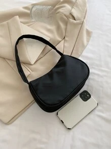 Bolso hobo minimalista - Negro - Ver 5