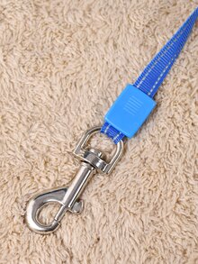 1 pieza Correa de mascota liso automático - Azul - Ver 3