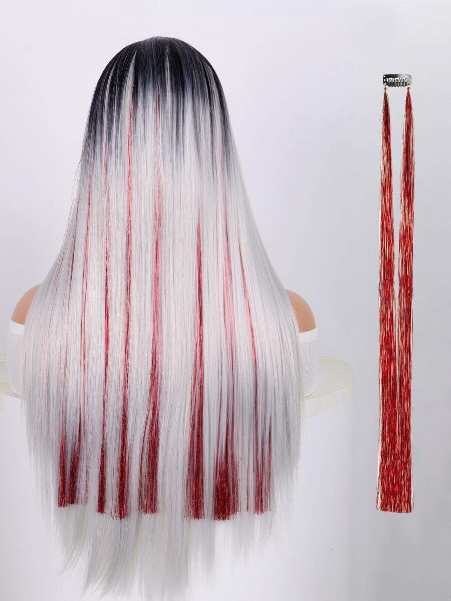 Extensión con clip medio recto sintético - Rojo - Ver 1