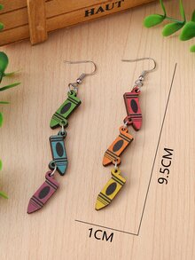 Crayon Drop Earrings - Multicolor - View 4