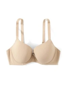 Plus Size Casual Comfy Fabric Apricot Backless Bra With Medium Stretch For Everyday Wear - Apricot - View 5