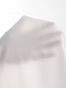 Allurite Asymmetrischer Saum Crop Top mit Haken und Öse für Frauen, Herbstmode - Weiss - Übersicht 7