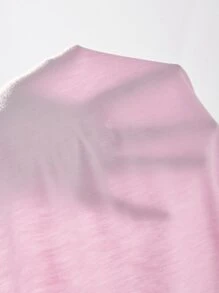 SHEIN Unity Hook And Eye Asymmetrical Hem Crop Tee Fall Cloth For Women - Baby Pink - View 6