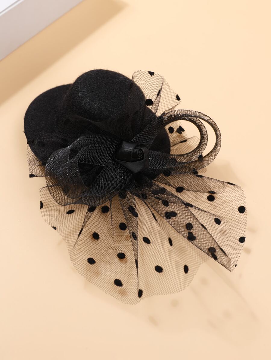 Mesh & Top Hat Decor Hair Clip Elegant Witch for Sale Australia New Collection Online SHEIN