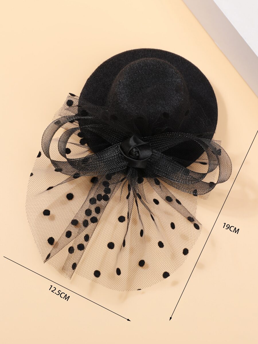 Mesh & Top Hat Decor Hair Clip Elegant Witch for Sale Australia New Collection Online SHEIN