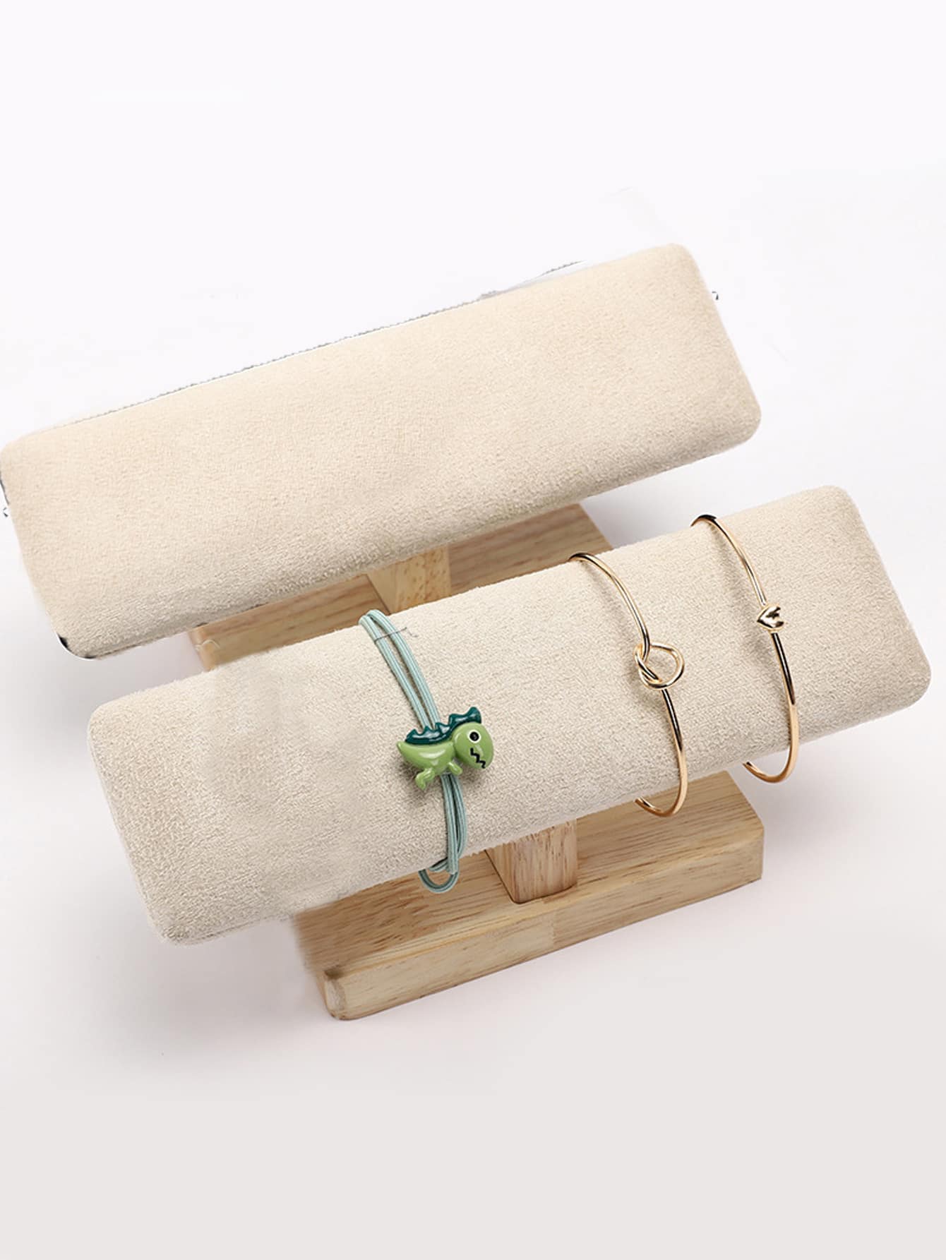 1pc Solid Jewelry Storage Rack - Beige - View 1