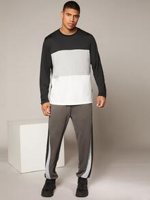 Manfinity Hombres Camiseta con costura - Multicolor - Ver 4