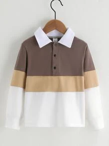 Toddler Boys Colour Block Polo Shirt - Multicolor - View 1