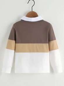 Toddler Boys Colour Block Polo Shirt - Multicolor - View 2