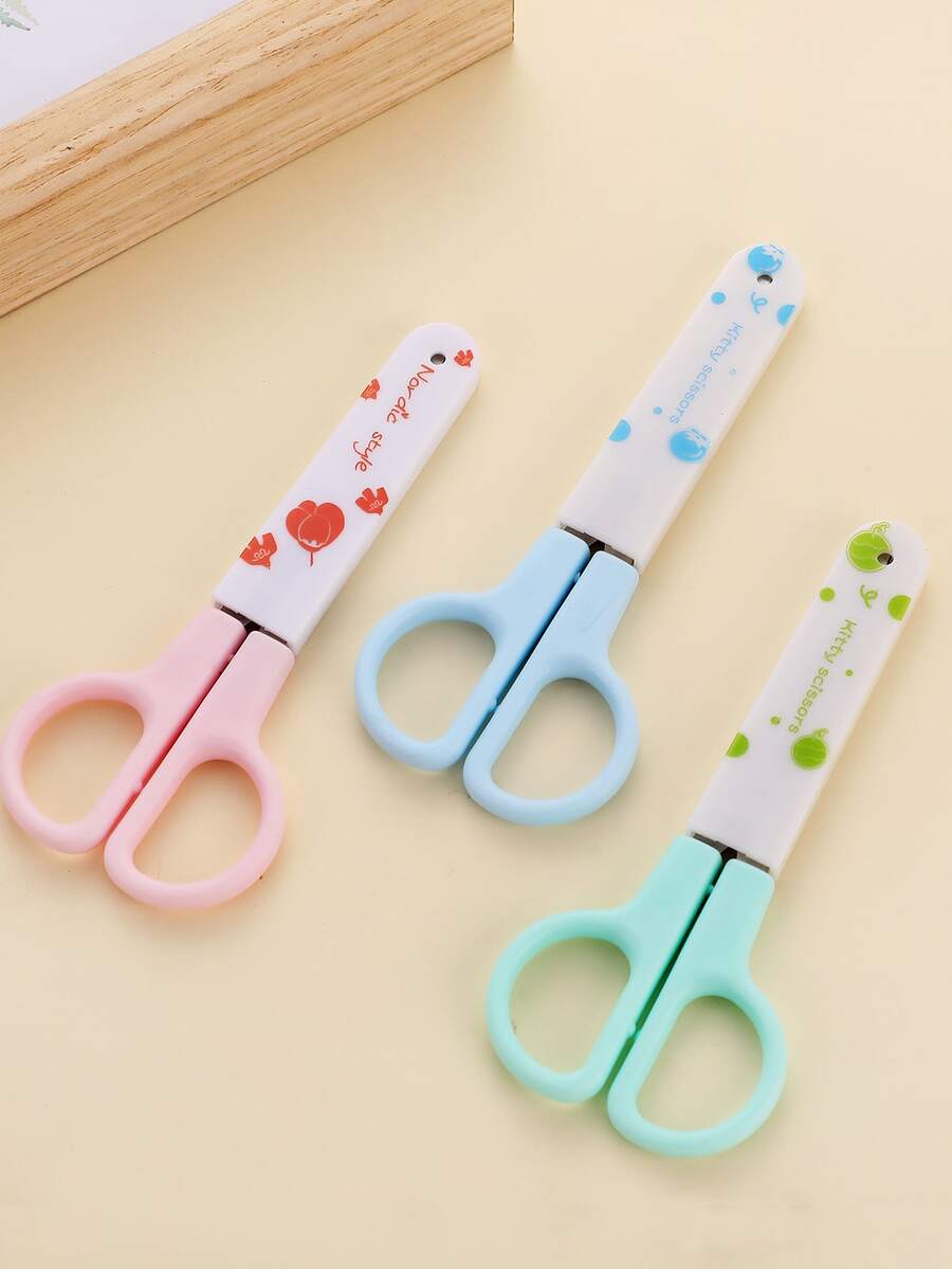 1 pieza Tijeras con estampado de letra al azar arte - Multicolor - Ver 1