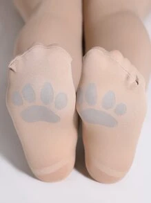 Medias con estampado de dibujos animados - Albaricoque - Ver 4