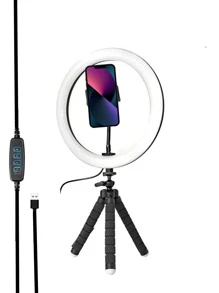 8吋直播燈配海綿支架 - 黑色 - 查看 2