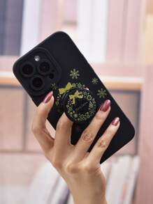 Christmas Snowflake Phone Case With Stand-Out Phone Grip - Multicolor - View 4