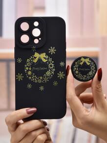 Christmas Snowflake Phone Case With Stand-Out Phone Grip - Multicolor - View 7