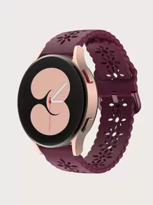 矽膠錶帶兼容三星 Galaxy Watch 4/5 - 酒紅色 - 查看 1