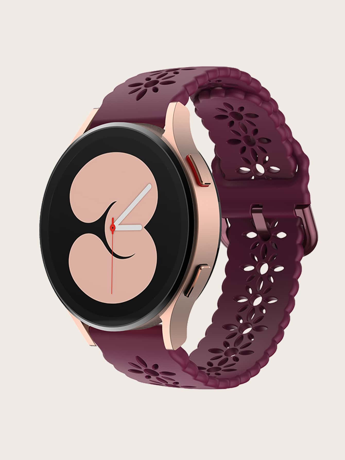 矽膠錶帶兼容三星 Galaxy Watch 4/5 - 酒紅色 - 查看 1