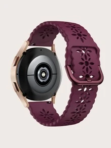 矽膠錶帶兼容三星 Galaxy Watch 4/5 - 酒紅色 - 查看 2