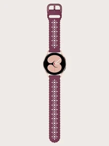 矽膠錶帶兼容三星 Galaxy Watch 4/5 - 酒紅色 - 查看 3