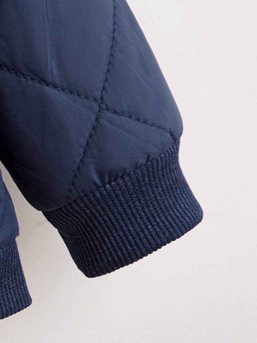 SHEIN Baby Boy Zip Up Quilted Bomber Jacket SHEIN USA