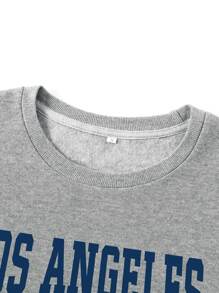 INAWLY 字母圖案加絨內裏運動衫