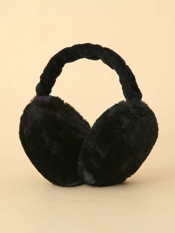 1pc Solid Fuzzy Earmuffs SHEIN USA