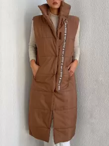 Casual Eenkleurig Dames winterjassen Zak Ring