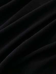 SHEIN Unity Half Zip Tee & Camo Print Trousers - Black - View 4