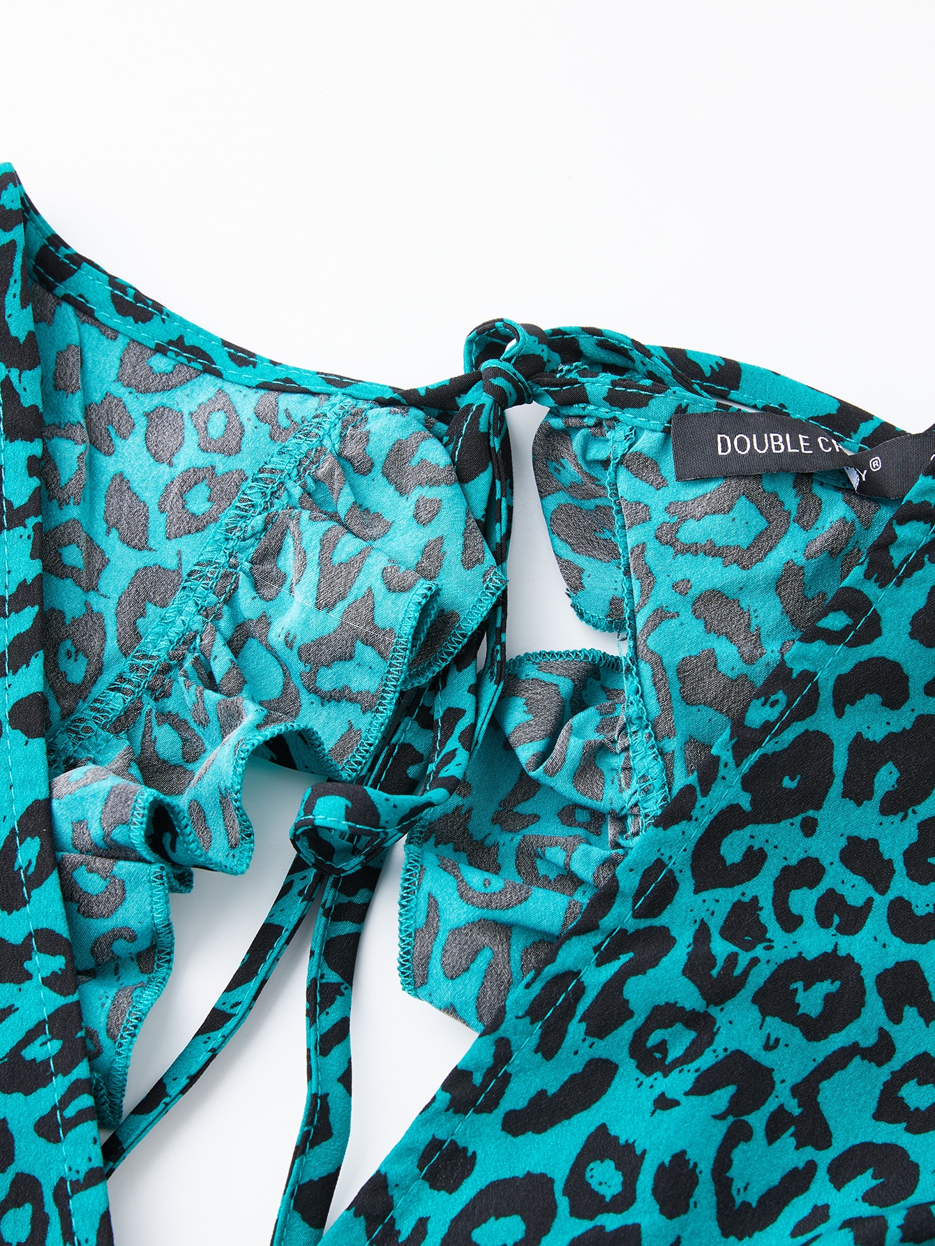 Double Crazy Layered Ruffle Hem Leopard Dress SHEIN USA