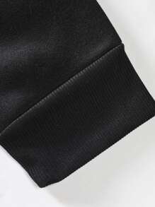 Manfinity LEGND Áo nỉ Nam Dây kéo Túi Slogan Giải trí - màu đen - Xem 3