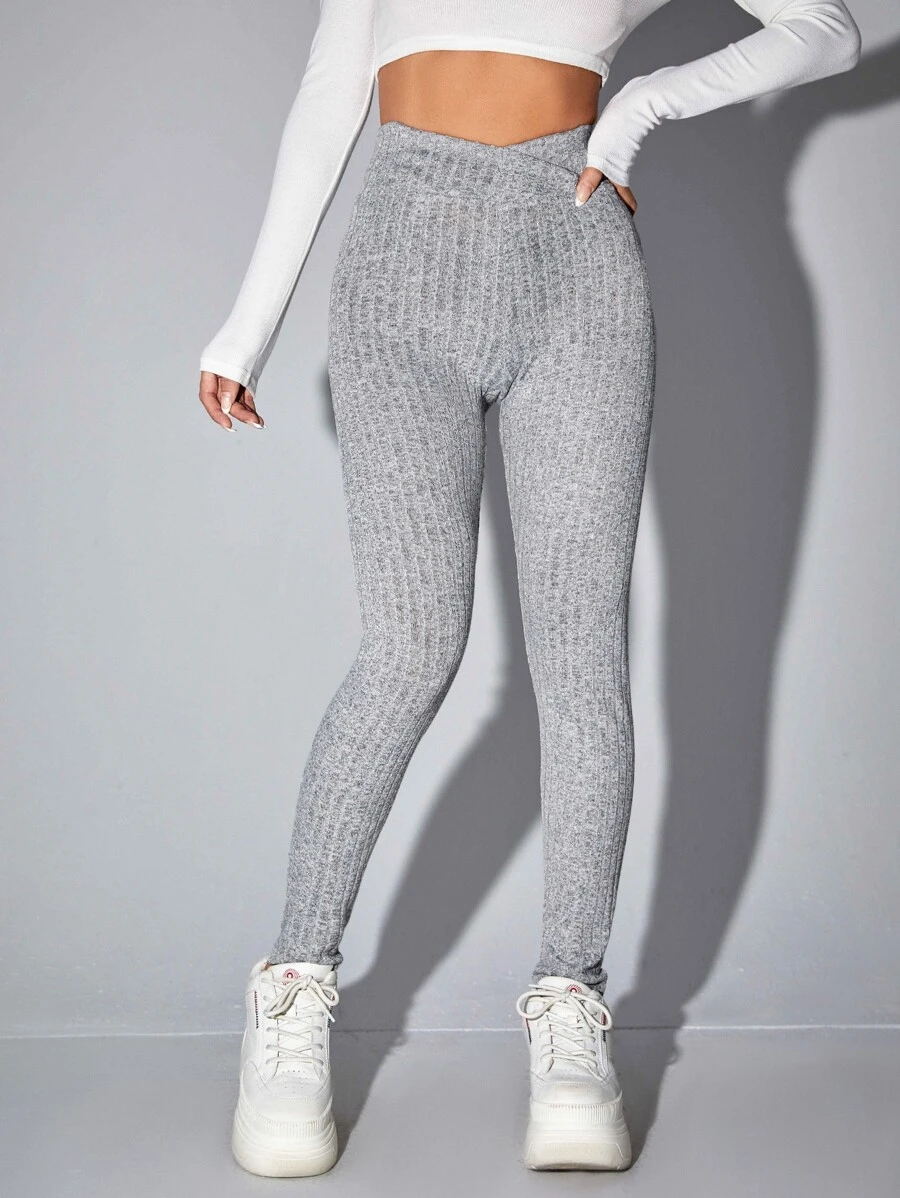 Muchica 雜色針織緊身打底褲