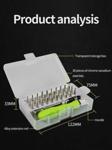 32 In 1 Screwdriver With Storage Box - Multicolor - View 3