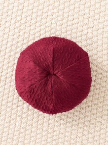 SHEIN Toddler Girls Contrast Star Mesh Ruffle Trim Dress - Burgundy - View 6